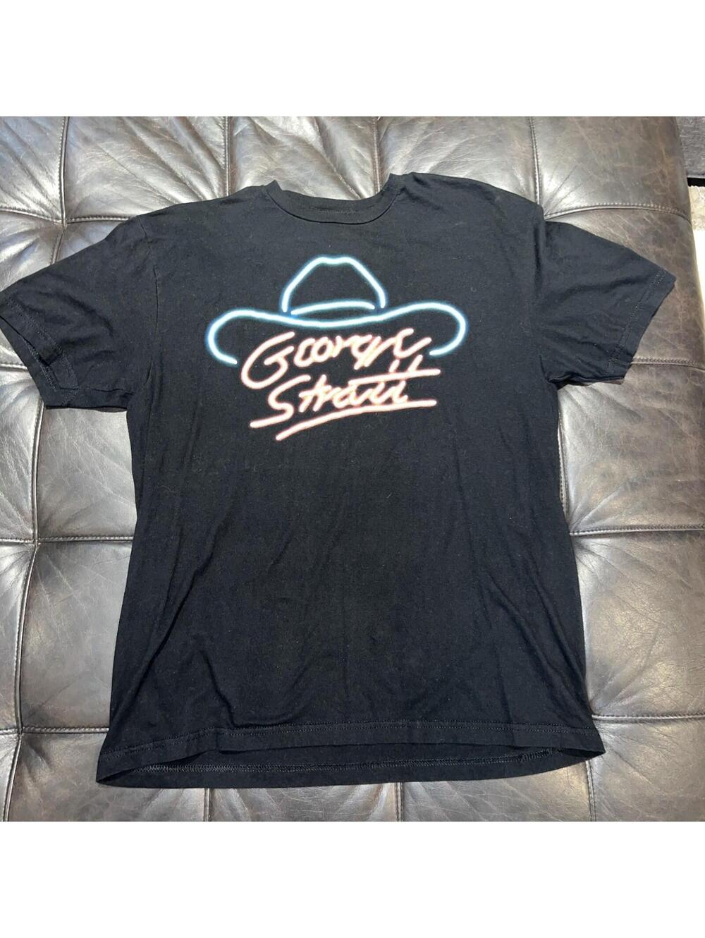 George Strait 2023 Tour Graphic T-Shirt Black Men's L